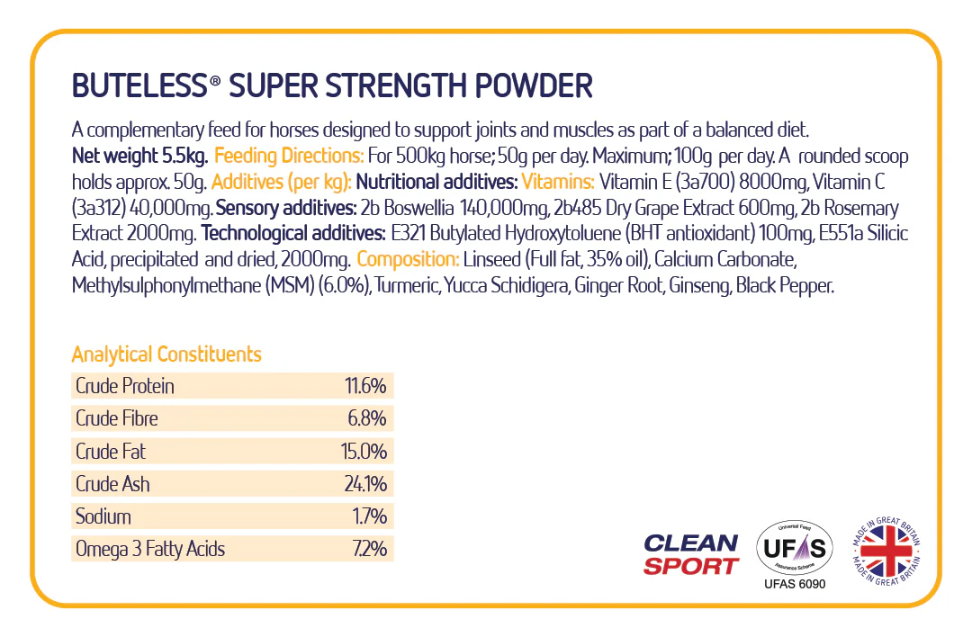BUTELESS® SUPER STRENGTH POWDER 1.5kg