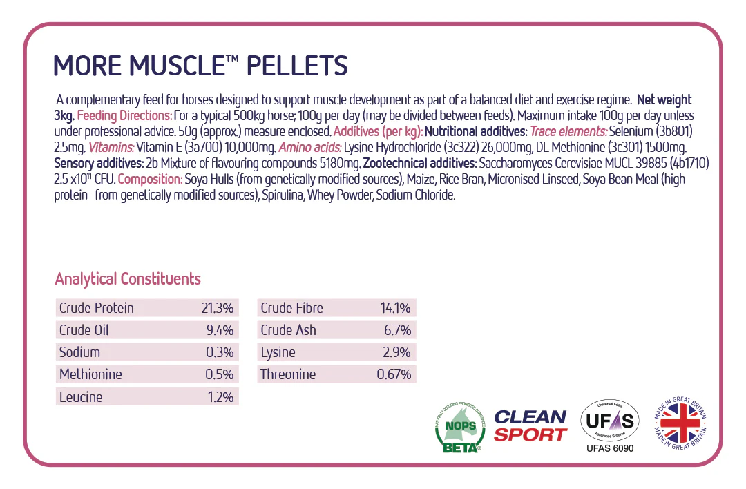 MORE MUSCLE PELLETS 10kg